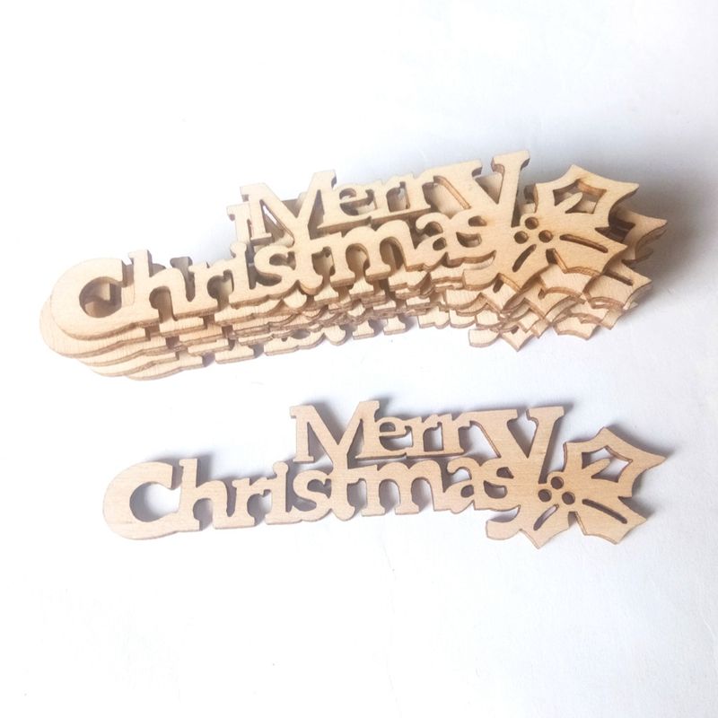 Suministros de Navidad Artesanías de madera Carta Decoraciones para árboles de Navidad Adornos colgantes