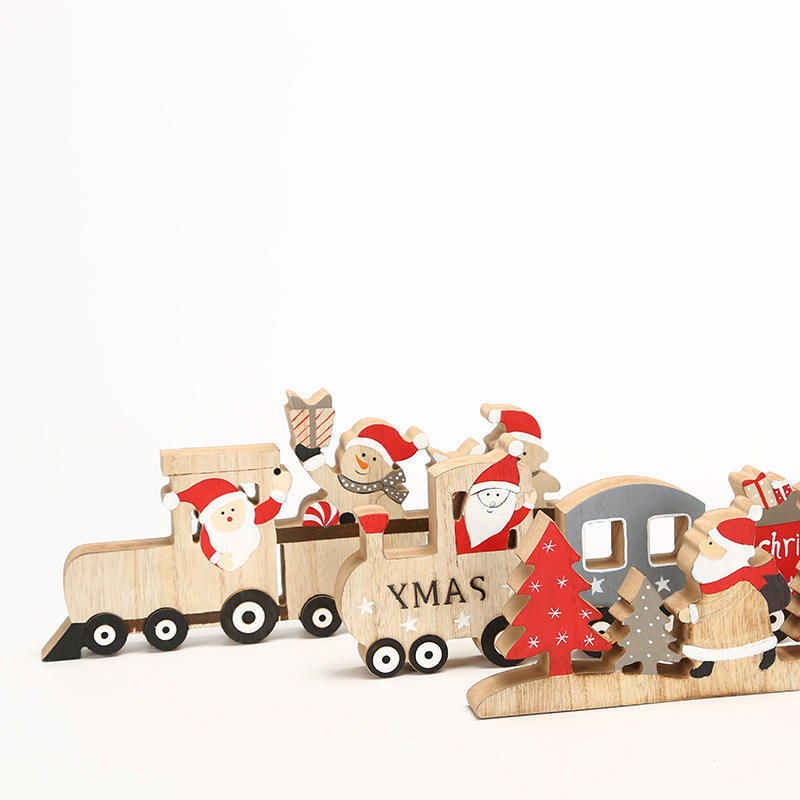 Adornos navideños de madera Suministros de decoración Ornamento tridimensional de alces Aanta