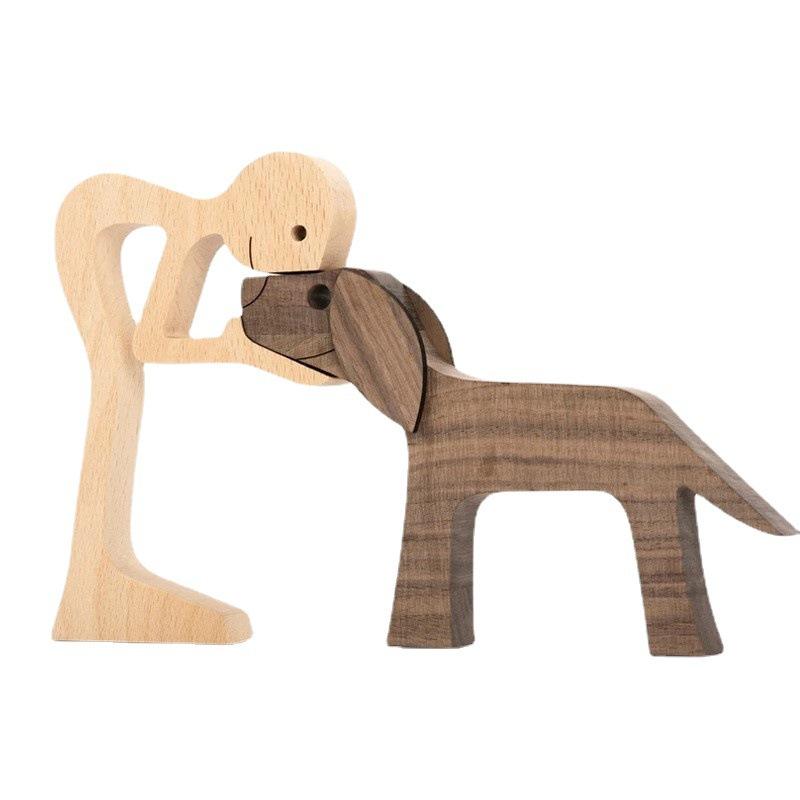 Gran oferta 2020, adorno decorativo de madera para cachorros, adorno de escritorio de madera para el hogar y la Oficina