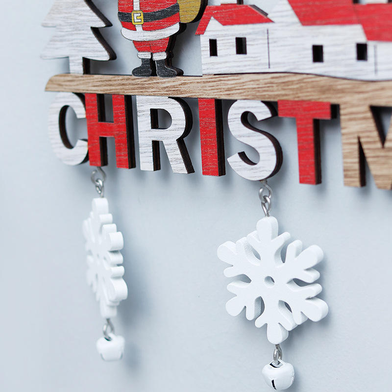 Adornos de decoración de árbol de Navidad a granel para restaurante casero hecho a mano artesanía de Navidad de madera