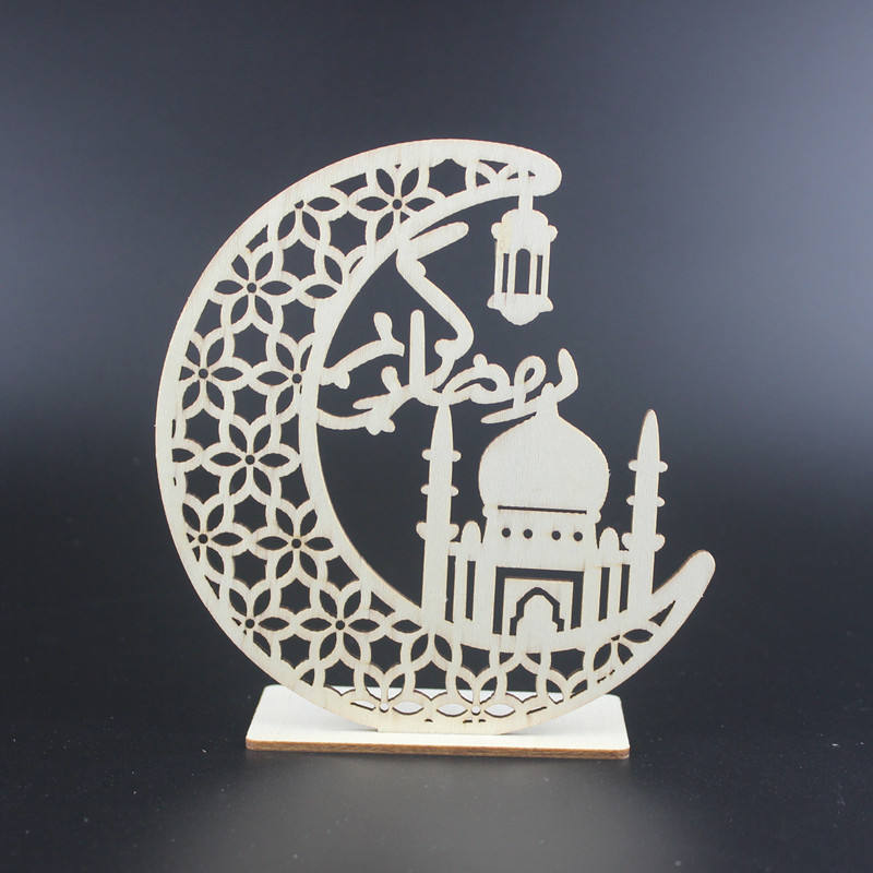 2022 fiesta musulmana eid mubarak decoraciones corte láser madera eid mubarak decoración